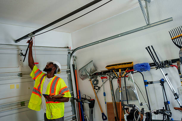 Professional Garage Door Installation technician working in Ellisburg, NJ